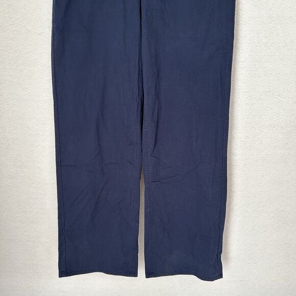 D&Co Pants Women M/L Navy Pullon Straight Leg Pocket Comfy Cottage Casual Office - Picture 8 of 11